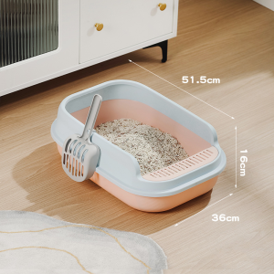SG Large Capacity Cat Litter Box High Wall Cat Litter Tray Cats Toilet Anti Splash Cat Tray Gift scoope Cat Litter Box