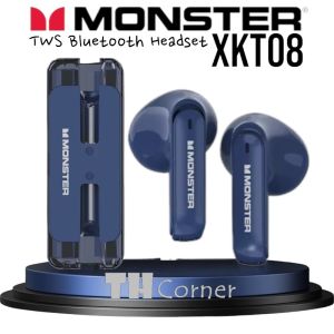 TWS MONSTER XKT08 WIRELESS BLUETOOTH 5.3 Waterproof IPX4 EARPHONE HEADSET EARBUDS TWS Bluetooth Headset