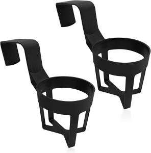 2-Pack Car Cup Holder Waterproof and Durable Portable Multifunction Automotive Cup Storage Accessories Universal for Most Cars Shockproof Scratchproof Side Window Seat Armrest Cup Holder (Black)