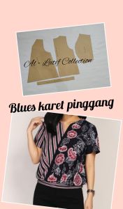 pola instan / pola jiplak BLUES KARET PINGGANG