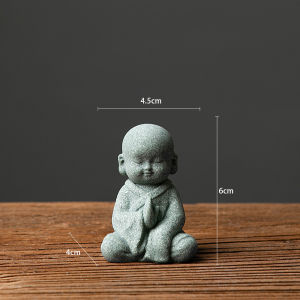 Tượng Đá Sa Thạch Trang Trí Tiểu Cảnh Bonsai Thủy Sinh Tượng Chú Tiểu