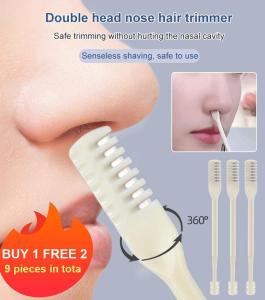 H Nose air Trimmer Rotating Dual ead Nostril Cleaning Shave Manually Cleans Nose air