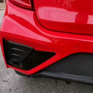 Vemart Perodua axia rear bumper garnish 2020-2022 se chrome carbon fiber glossy black