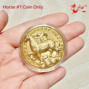 2027 Lucky Golden Goat Coin & Gift Pouch Gold-Foil Coins for Wealth Luck Prosperity Blessing Gift