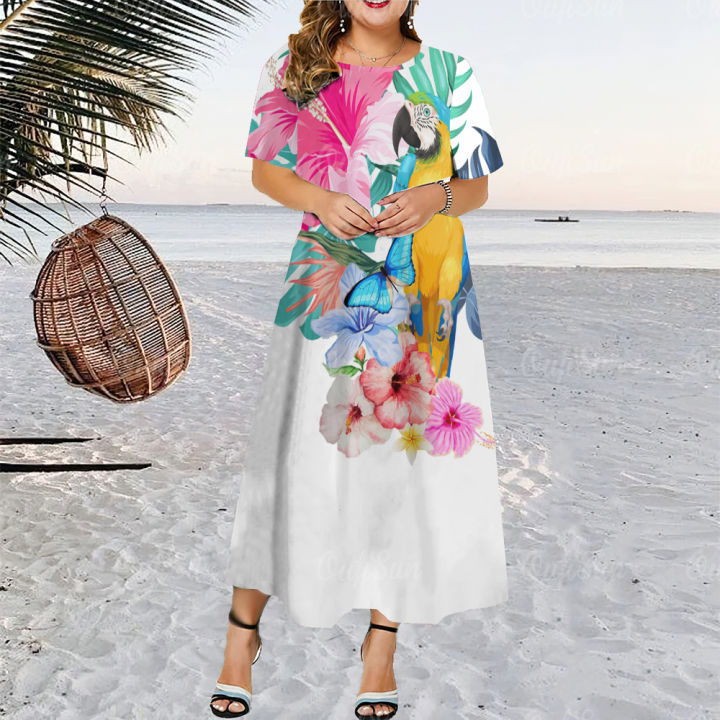 beach dresses 2024 African Dress Printed Cocktail Party Wear Kaftan For Beach Wear