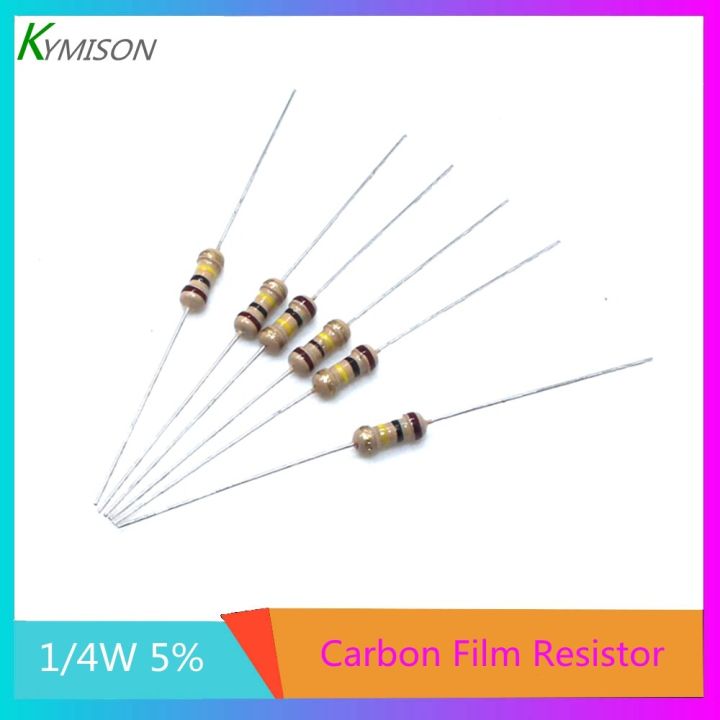 thumbnail image 2 of 1000-Pack 1K Ohm 1/4W 5% Carbon Film Resistors – Bulk Assortment 2 of 2