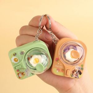 SIAMSBHYK Fun Clicker Mini Egg Flipper Keychain Anxiety Relief Sensory Fidget Creative Cartoon Keyring Novelty Simple Fashion Stress Relief Clicker Pendant Stress Relief
