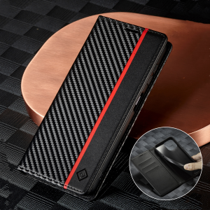 0930[Local Stock] Christmas Halloween Carbon Fiber Leather Case for iPhone 18 17 16 Pro 15 14 13 12 11 Pro XS Max 17E XR 8 7 Plus SE Wallet Card Slot Flip Phone Cover h261009