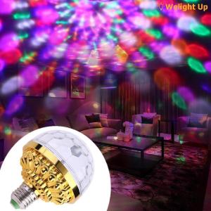 Discoball Lamps !6W Rotating Crystal Magic Ball RGB LED Disco Stage Light Bulb E27 Lamp Party Atmosphere Light