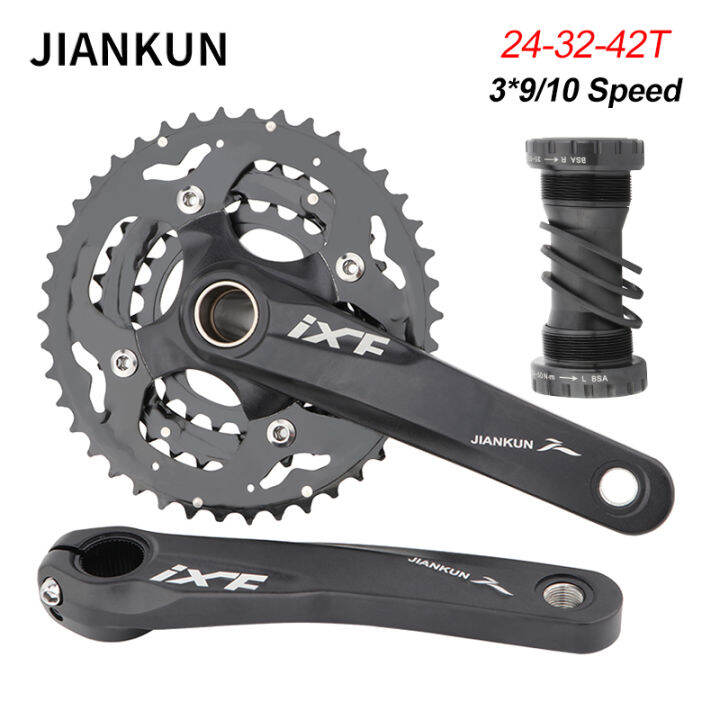 JIANKUN IXF Mountain Bike Integrated Crank Set 42/32/24 Sprocket 27/30 ...