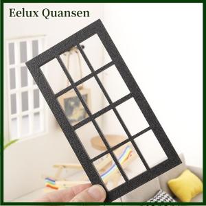 Eelux 1 12 Dollhouse mô phỏng gỗ khung cửa sổ mô hình Dollhouse đồ nội thất trang trí búp bê nhà Micro cảnh phụ kiện