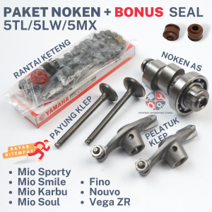 PAKET NOKEN AS MIO SPORTY 5TL + BONUS 1 SET SIL KLEP (NOKEN + PELATUK + PAYUNG + RANTAI KETENG) MIO SMILE SOUL KARBU FINO NOUVO VEGA ZR / SATU NOKEN AS MIO 5TL / KOMPLIT NOKEN AS MIO LAMA OLD FULL SET SEAL / RANTE API RANTAI KAMPRAT / PLATUK PAYUNG KELEP