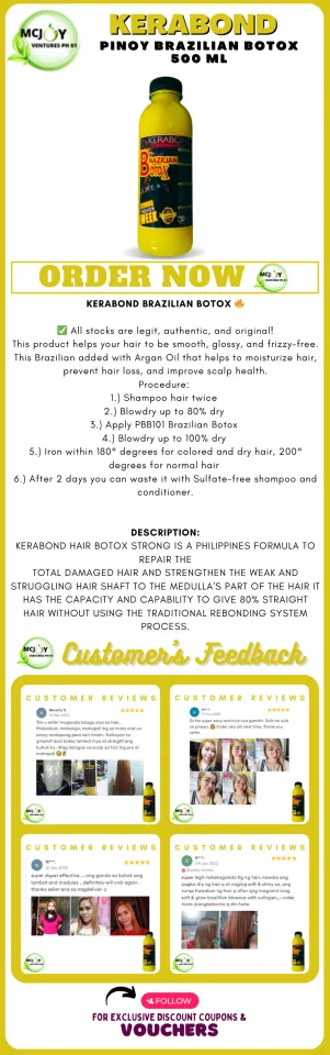 KERABOND Brazilian Botox Hair Treatment SET 3 {Authentic