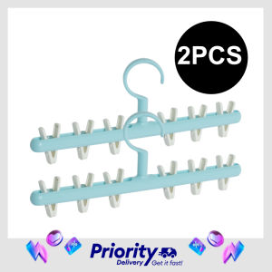 [2PCS]KL016 Multifunction Drying Rack Socks Hats Dibs Toy Clothes Towel Storage Hanger 360 Degrees Rotatable Hook Prevent Entanglement Kids Adult Drying Rack