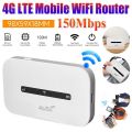 4G LTE Mobile WiFi Router 150Mbps Portable WiFi Hotspot with SIM Card Slot Suitable for traveling. 