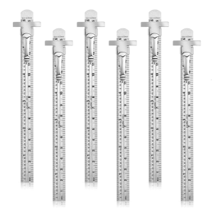 6pcs Pocket Ruler 15cm Metric Scale Ruler for School Office Engineer Stainless Machinist Ruler Precisions Ruler