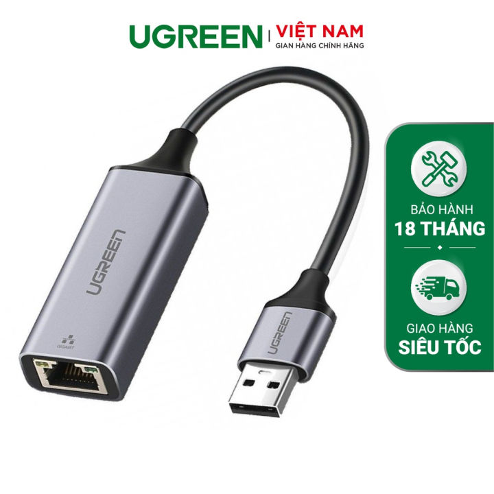 Bộ chuyển đổi USB 3.0 sang mạng LAN 10/100/1000Mbps RJ45 UGREEN 50922 ...
