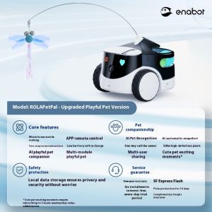 enabot ROLA PetPal Companion Robot with Mobile Camera Home Ebo Remote Monitoring Wireless Indoor Intelligence