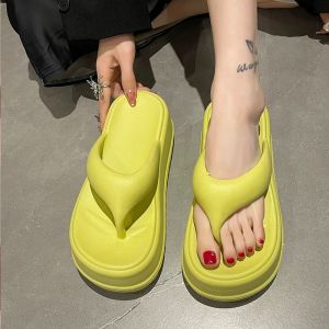Free Shipping WomenS Wedge-Heeled Thick-Soled Flip-Flops Perfect For Summer Wear With A Height-Enhancing Design EVA Toe-Post Sandals Beach Sandals