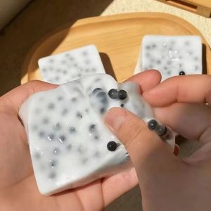 PRETTY Creative Blackhead Remover Squeeze Toys Realistic Novelty Pimple Remover Squishy Ball Kids Toy Comfortable TPR Fidget Toy Office Desk Toy