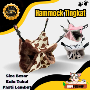 HAMMOCK DOUBLE POLOS 2 TINGKAT || SLEEPING POUCH HAMMOCK 2 TINGKAT || TEMPAT TIDUR HEWAN