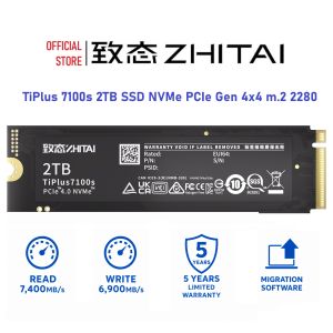 ZHITAI TiPlus7100s 2TB SSD NVMe PCIe Gen4x4 m.2 2280 Read 7400MB/s