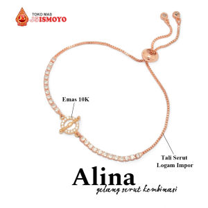 Gelang Tali Serut Kombinasi Emas 10 Karat Alina J5 Ismoyo