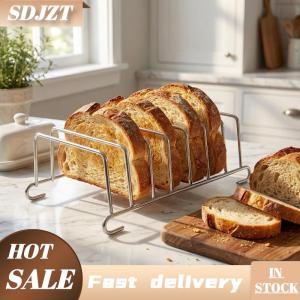 SDJZT Bánh mì nướng giá thép không gỉ 8 khe giữ cho nhà bếp hiển thị thực phẩm đứng cho nhà hàng tự chọn