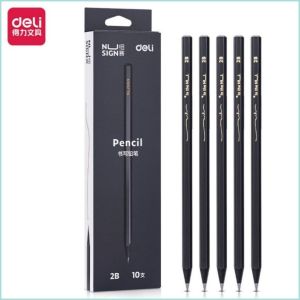Colorlady - Bút chì gỗ 2B thân lục giác màu đen NST22 cây bút chì tập viết học sinh phác thảo bản vẽ mỹ thuật