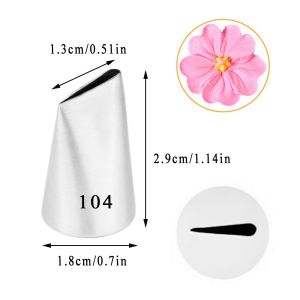 #127 Rose Petal Pastry Nozzles Bag For Cake Decorating Cupcake Cream Icing Piping Tips Confectionery Rose Flower Cake Nozzle