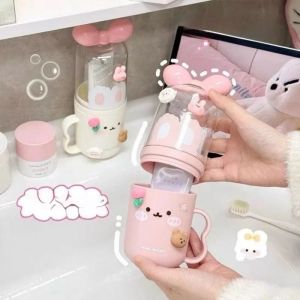 ROLL Household Toothbrush Holder Cartoon Mouthwash Cup Toothbrush Storage Box Cute Travel Wash Cup For Children