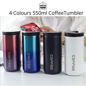 OOTDHOME 🇸🇬 450ml Double Stainless Steel Coffee Thermos Tumblers Fashion Portable