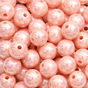 30pcs 12mm Acrylic Plated Colored Beads Round Loose Spacer Beads For Bracelets Necklace Jewelry Making Charm Handmade DIY Pendants Supplies