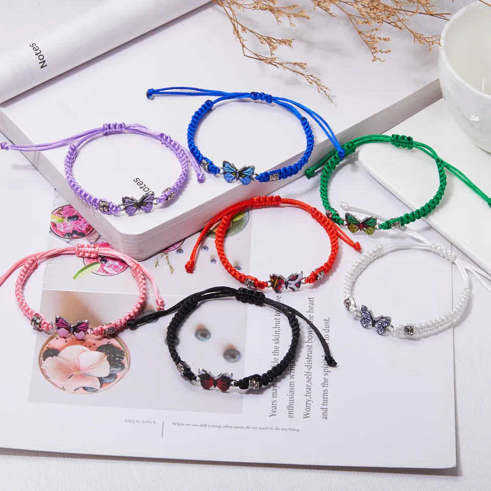 New Rainbow Beaded Bracelets For Women Korean Pendant Couple Bracelets  Handmade Colorful Beads Bracelet Party Jewelry,set Of 5pcs | Fruugo NO
