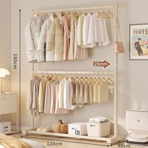 ALASKA 120×180×40 Double Stand Hanger / Lemari Baju Tingkat Rak Gantung Pakaian Lemari Gantung Double Hange