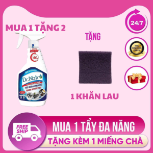 [TẶNG MIẾNG CHÀ NHÁM+ KHĂN LAU]  Dr Natro TẨY siêu sạch mọi vết bẩn công nghệ ION TỪ TRƯỜNG  500ml