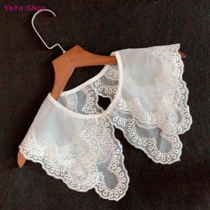 💕 YoYo Shop 💕 Women Fake Collar Shawl Detachable Blouse Decoration Lace Romantic Flower Embroidery Multi-layer False Collar Shirt Collar