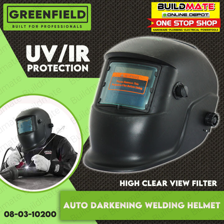 GREENFIELD Welding Helmet Mask Auto Darkening 080320100 BUILDMATE