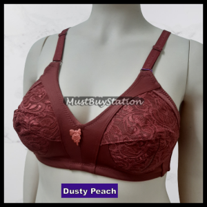 MBS-500 Women Full Coverage Soft Cup Lace Non-Wired Bra (Size 36 - 44)