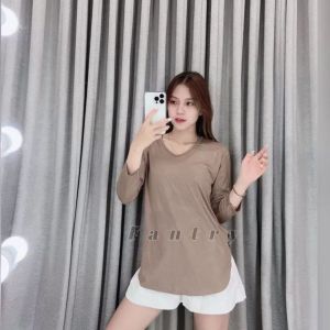 kaos wanita dewasa  lengan panjang viral 7 8 jumbo kekinian