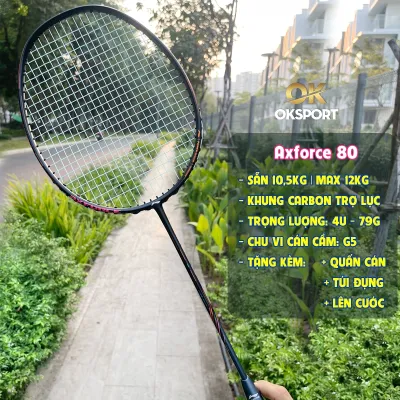 Vợt Cầu Lông LN Axforce 70 80 90 100 Bản Đẹp Max 12kg (Sẵn 11kg) Tặng Kèm Quấn Cán Túi Đựng