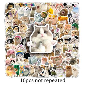 Stickers 100pcs Cartoon Cute Animal Cat Sticker Waterproof Decorative Laptop Phone Sticker