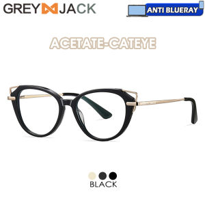 Grey Jack Kacamata Anti Radiasi Blueray Model Cat Eye Unik Fashion Wanita Bahan Acetate Bisa Minus Antiradiasi Blueray Photocromic Bluecromic 9215