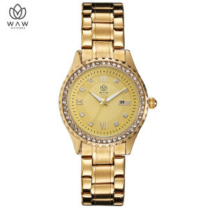 WAW Jam Tangan Wanita W001 Mosaic Fashionable Stainless Steel - Free Box Free Bubble Anti Air