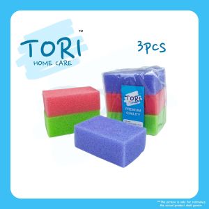 TORI HOME Sponge Souring Pad 3pcs Dish Washing Sponges & Scourers Cleaner Pad Dish Washing Net Jala Cuci Pinggan excited car wash sponge excited