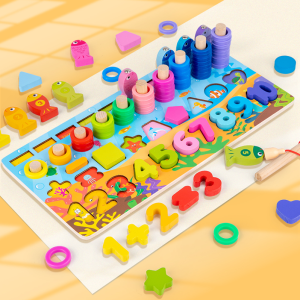 Alphabet Learning Board Wooden Puzzles Board Blocks Toys Montessori Set Early Learning Toys For Kids