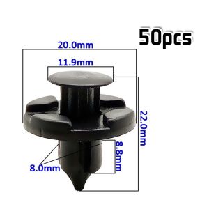 100pcs 8mm Baut Rivet Mobil Klip Penahan Fender Bumper Mobil