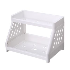 🔥SG STOCK🔥Desktop Double-Layer Shelf Storage Box Fresh Creative Student Dormitory Stationery Sundries Storage