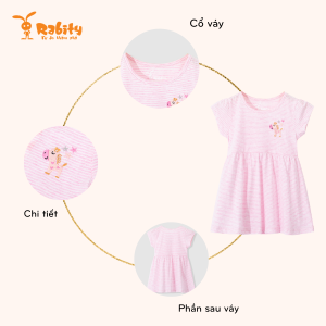 (9-21kg) Váy thô tay cánh tiên bé gái Rabity đầm váy hai dây váy thun đuôi cá chất cotton thoáng mát cho 93464