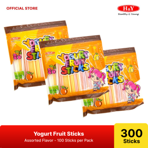 [COD] H&Y Yogurt Fruit Sticks Candy 180g 100pcs Childhood Nostalgic Sweet Chewy Colorful Party Treats Bonbon Snack Kids Favorite Road Trip Paninda Masarap Fruity Milk Sticks Long Colorful Rainbow Candy Filipino Snacks
